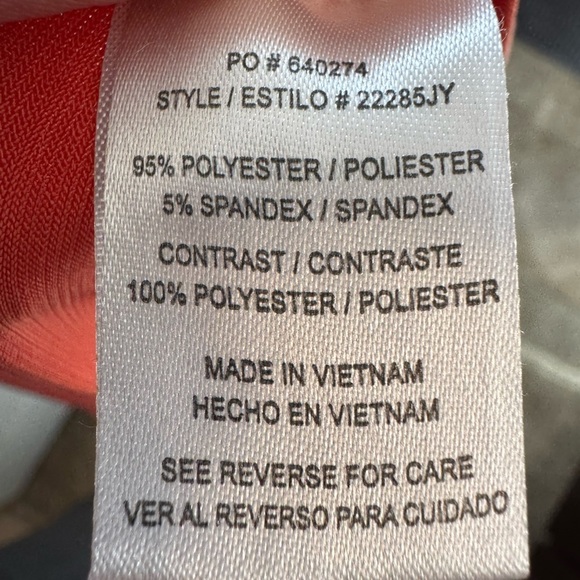 HeartSoul orange-red Ruched Blouse with Polo Collar - Picture 4 of 4